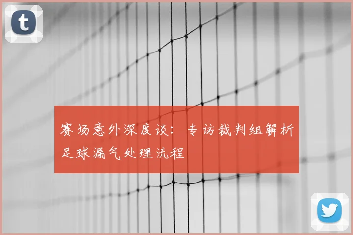 赛场意外深度谈:专访裁判组解析足球漏气处理流程